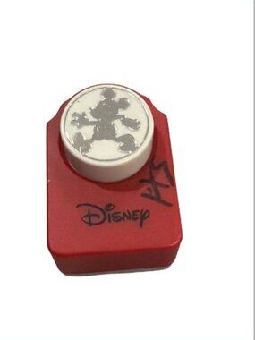 Disney Mickey Mouse All Night Media Stamp Red & White Crafting Tool Made In Chin